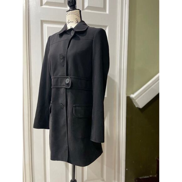 MAX STUDIO COAT BLAZER MINIMALISTIC SZ XS BLACK ELEGANT VERSATILE GOTH CORE - Picture 11 of 12